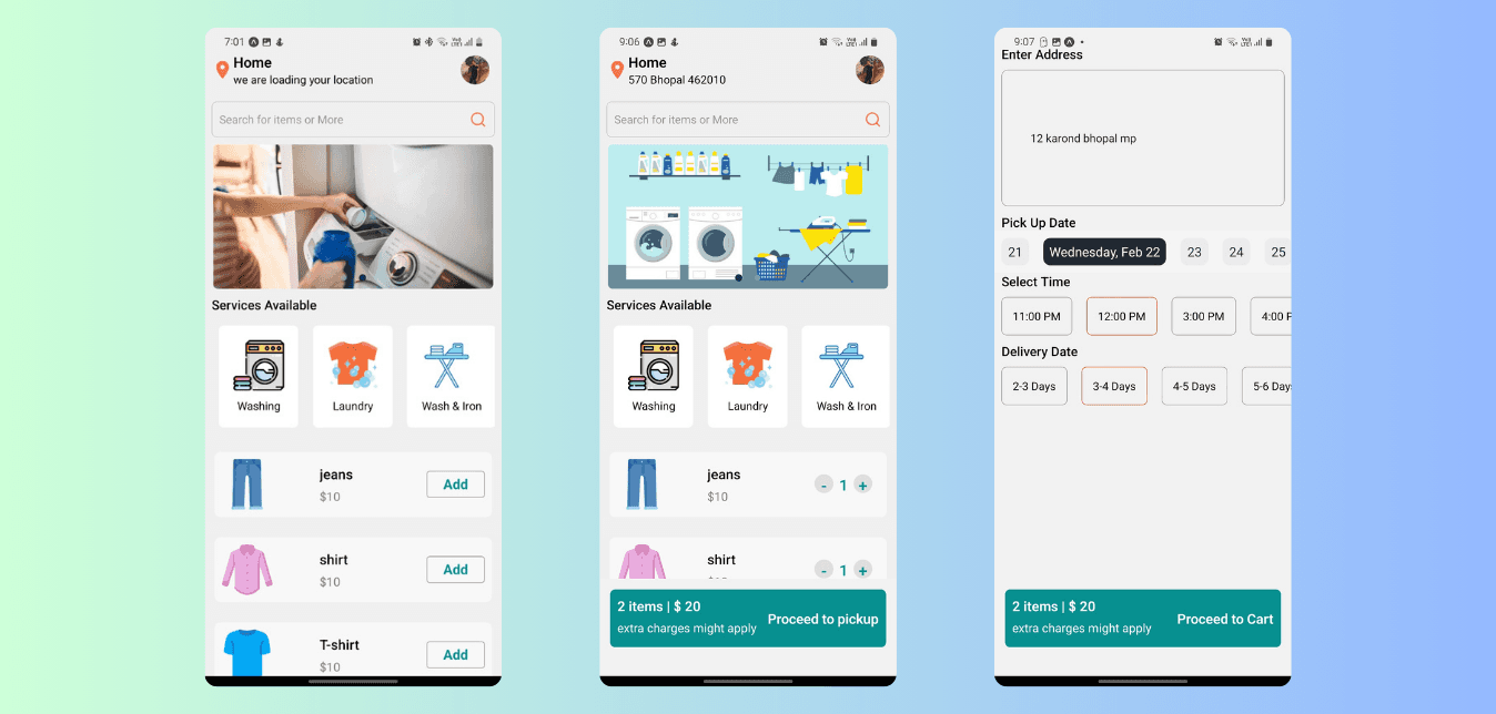 Laundry App - React Native screenshot