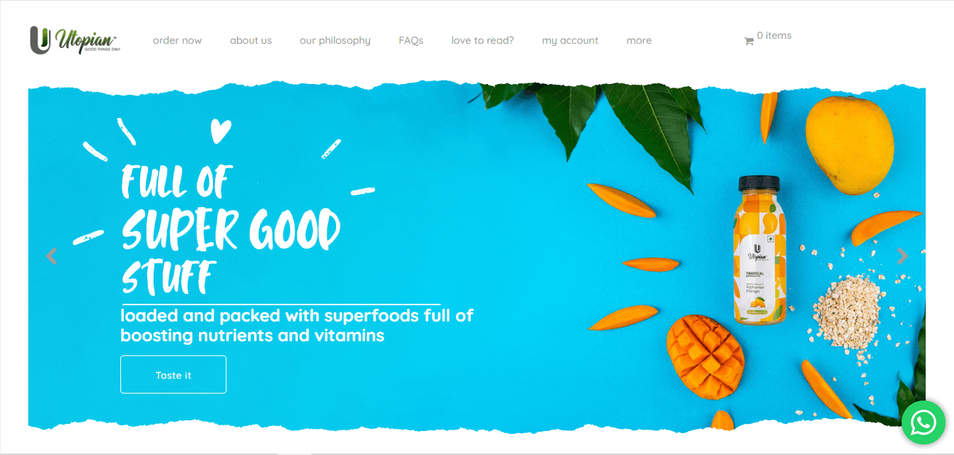 Utopian - Website screenshot